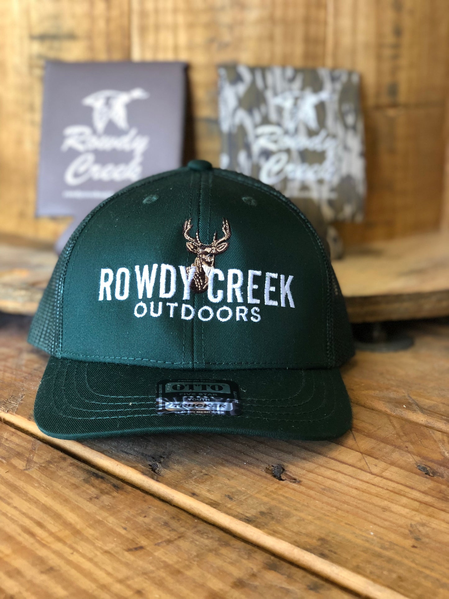 Youth Green deer mesh back