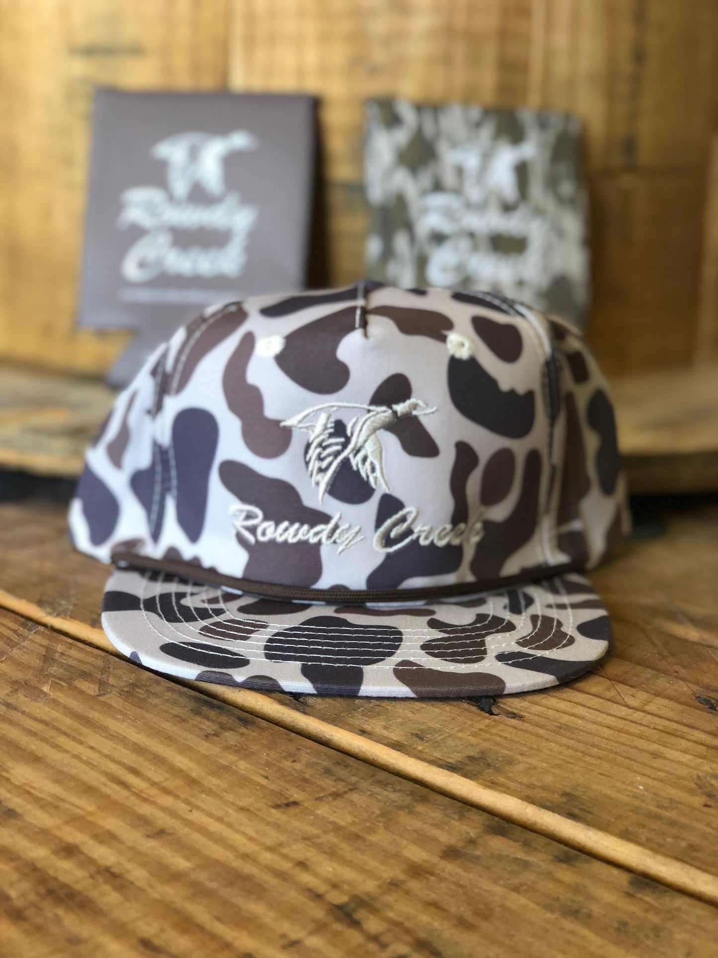Youth brown old school duck rope hat