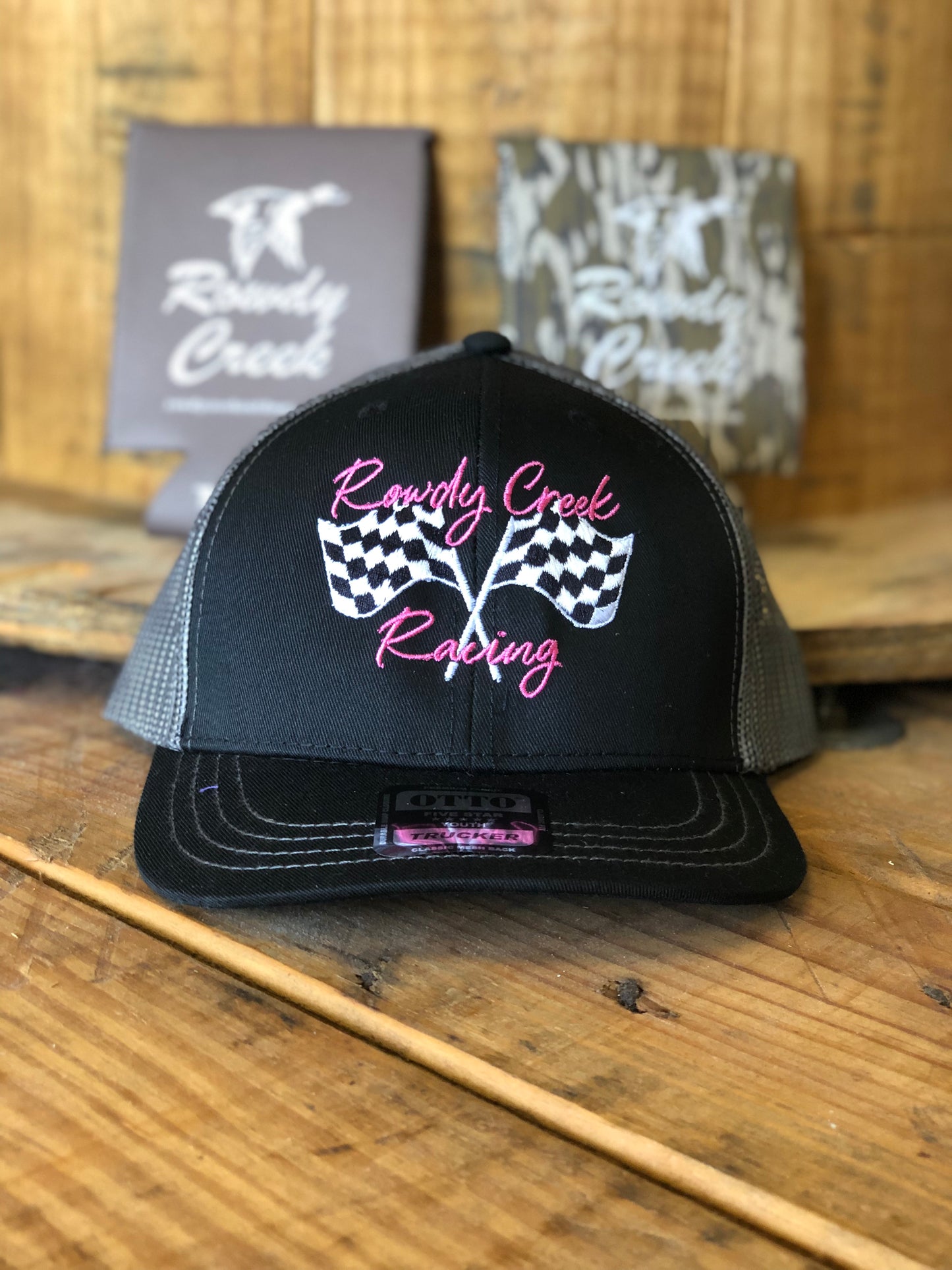 Youth black/pink RC racing hat