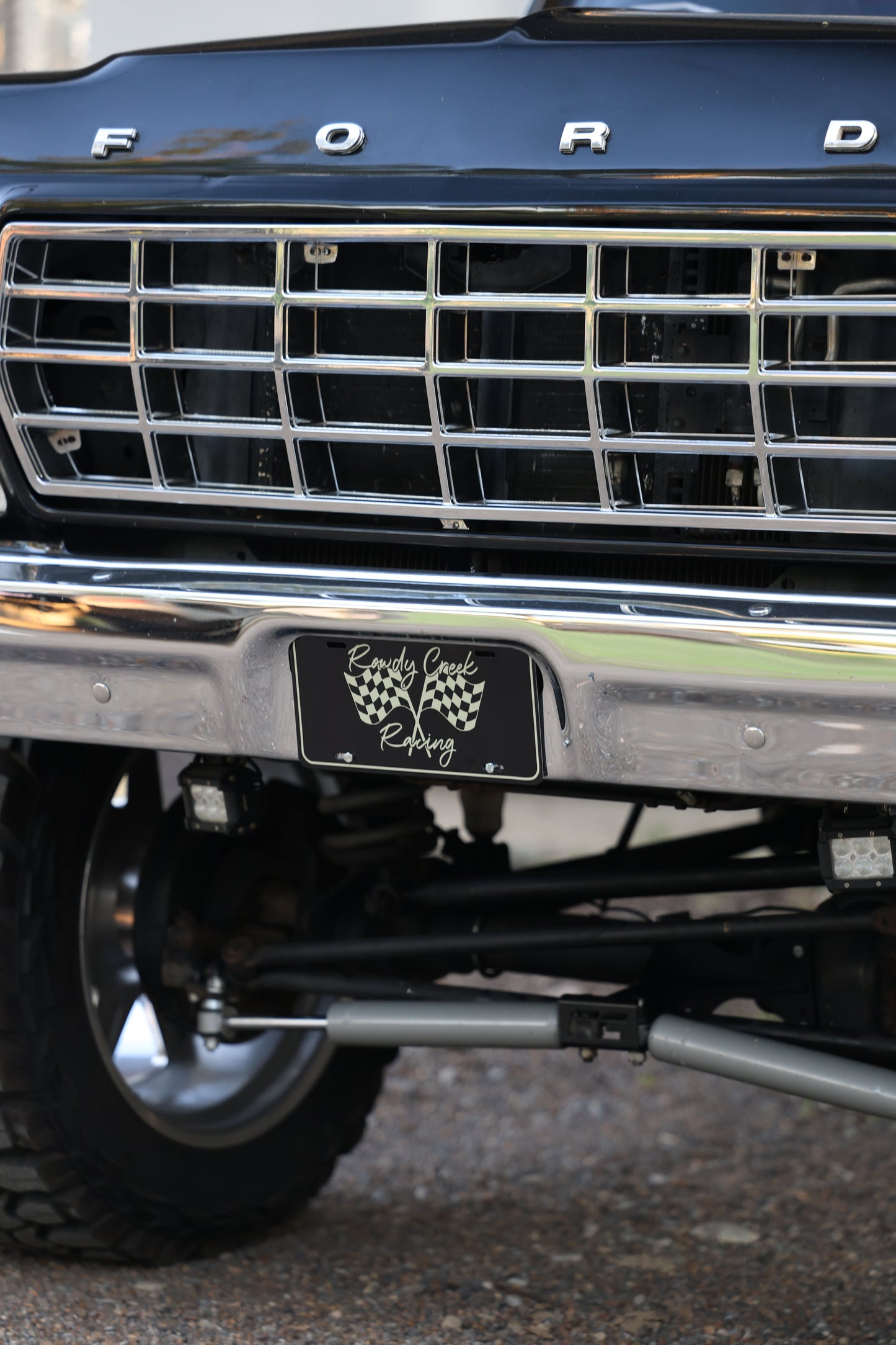 Black/Tan RC racing license plate
