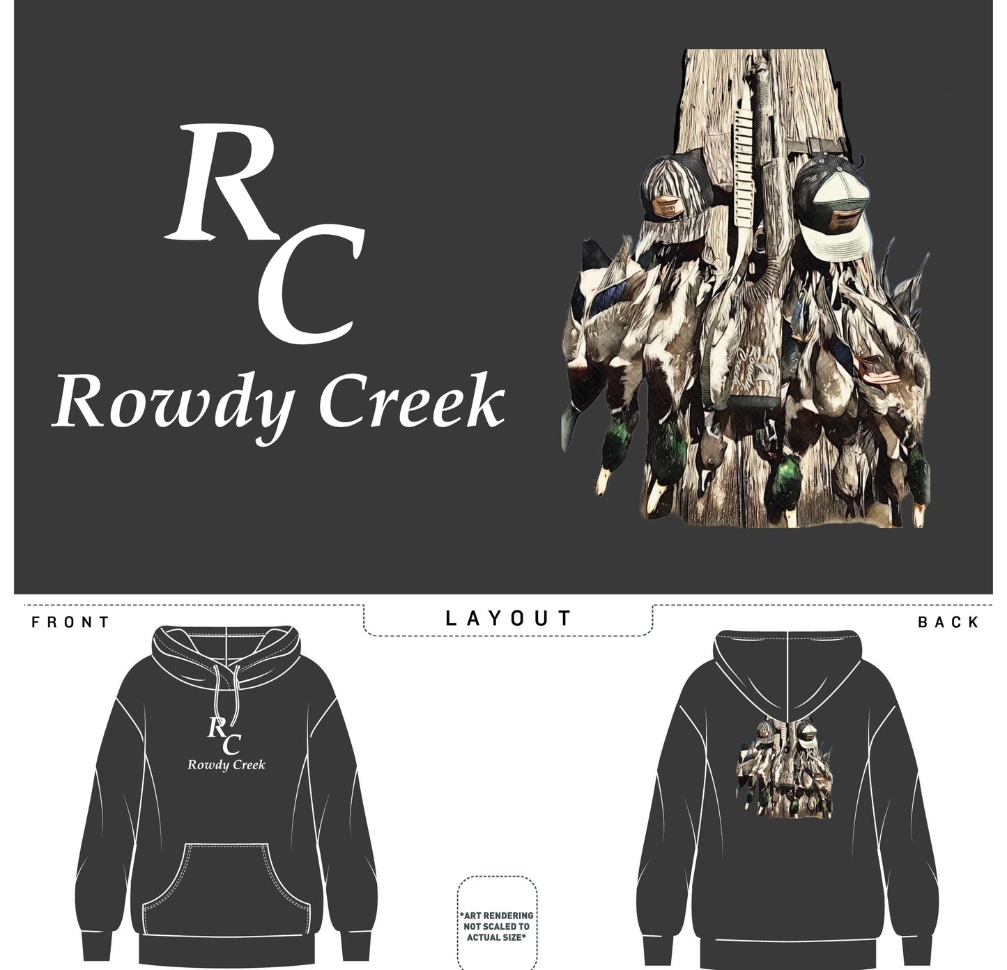 Grey Tree Strap Hoodie