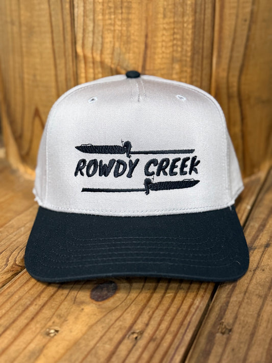 Grey/black old school hat