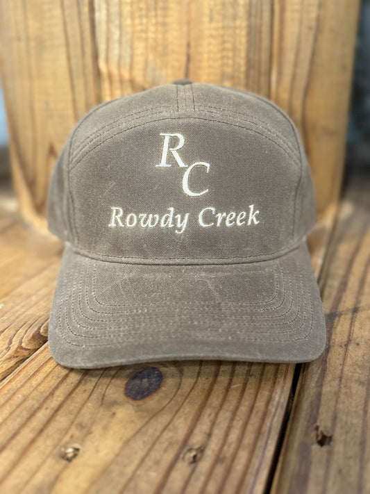 Brown 7 panel RC waxed hat