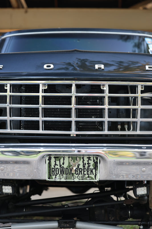 Old school deer license plates