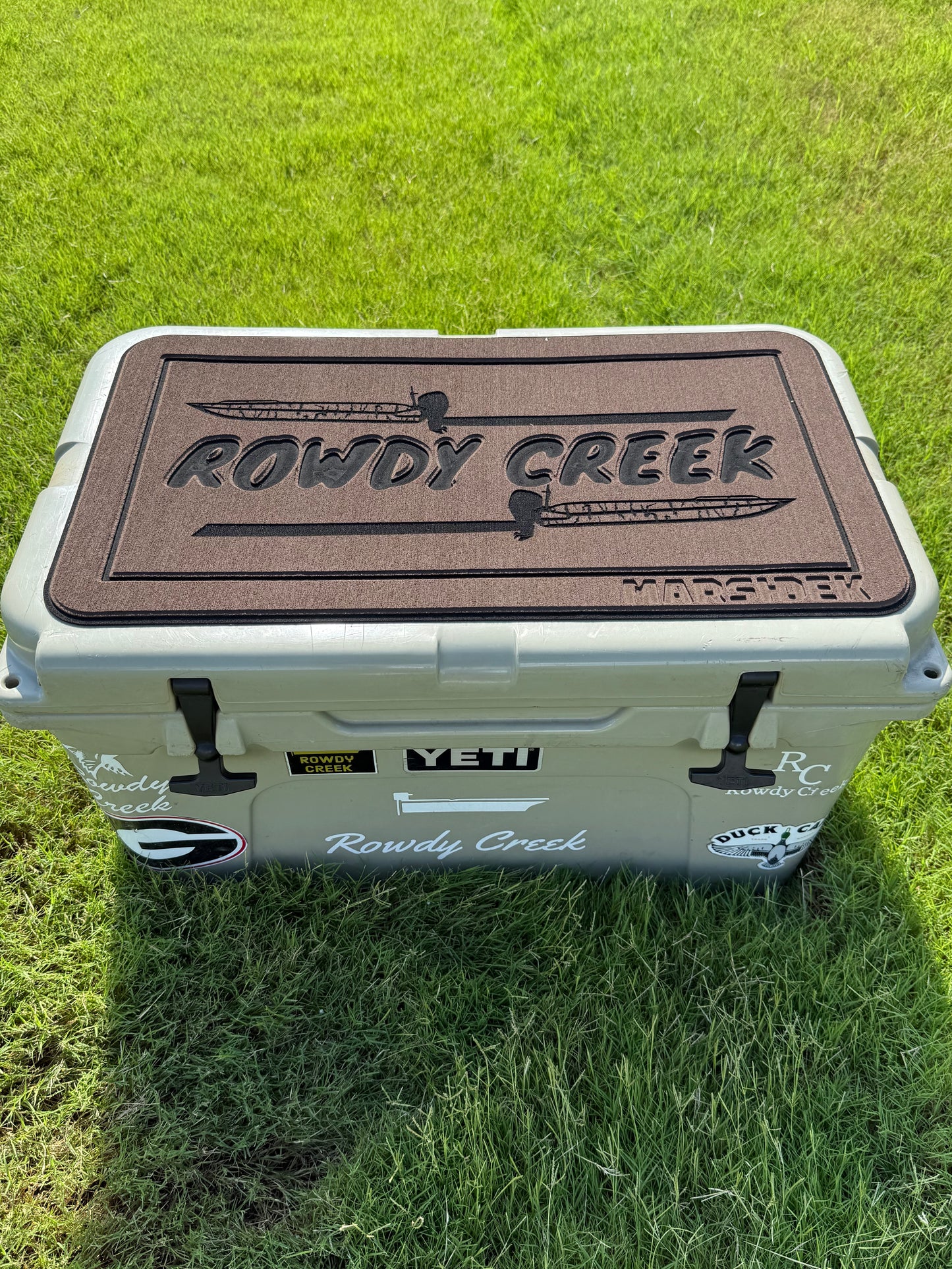 RC Boats Yeti cooler turf