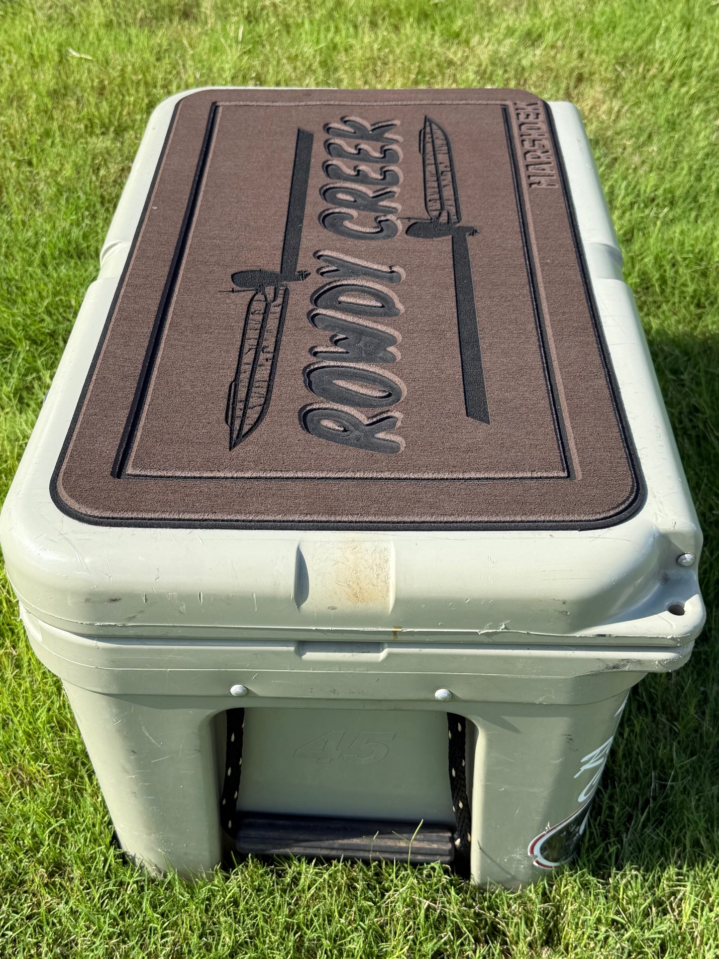 RC Boats Yeti cooler turf